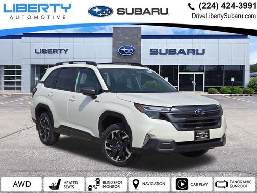 Crystal White Pearl 2026 Subaru Forester Hybrid Limited