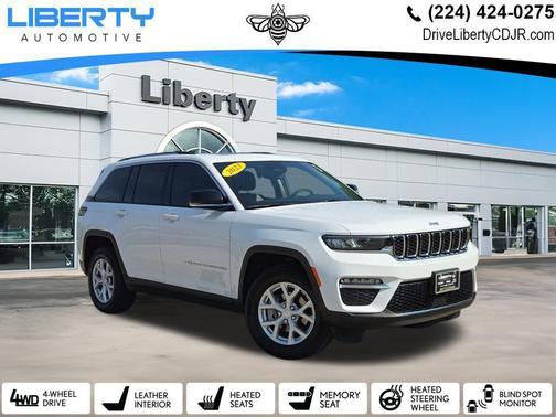 Bright White Clearcoat 2023 Jeep Grand Cherokee Limited
