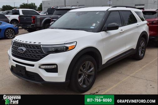 Star White Metallic Tri-Coat 2023 Ford Explorer XLT