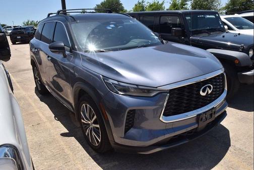 Moonbow Blue/Black Obsidian 2023 INFINITI QX60 AUTOGRAPH