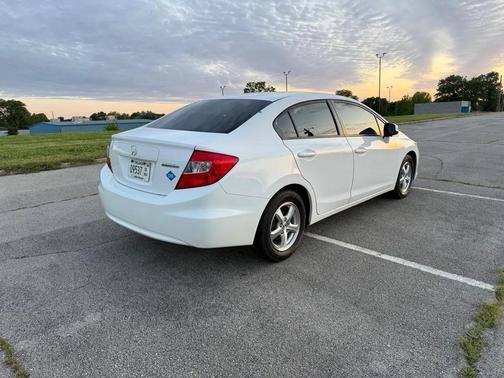 White 2012 Honda Civic CNG Sedan Automatic T