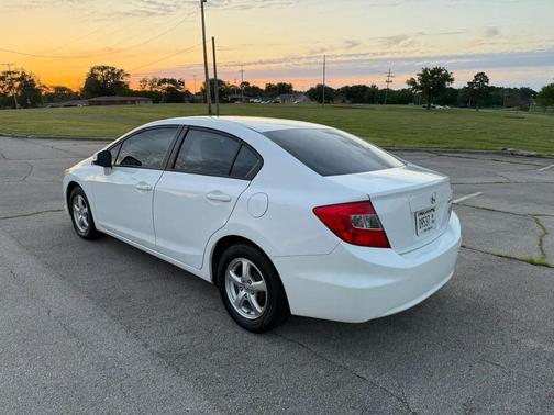 White 2012 Honda Civic CNG Sedan Automatic T
