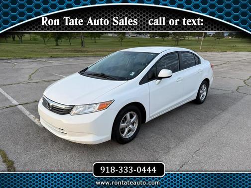 White 2012 Honda Civic CNG Sedan Automatic T