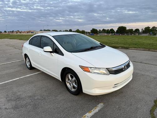 White 2012 Honda Civic CNG Sedan Automatic T
