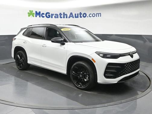 Opal White W/Deep Black Roof 2026 Volkswagen Tiguan 2.0T SE R-Line Black