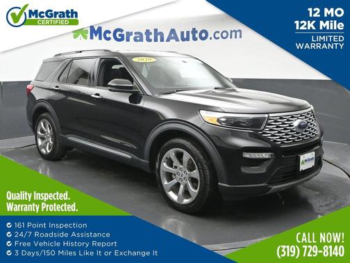 Black Metallic 2020 Ford Explorer Platinum