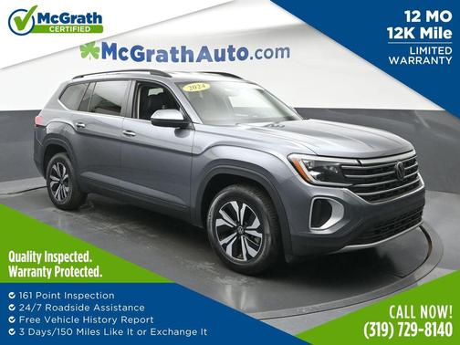 Platinum Gray Metallic 2024 Volkswagen Atlas 2.0T SE