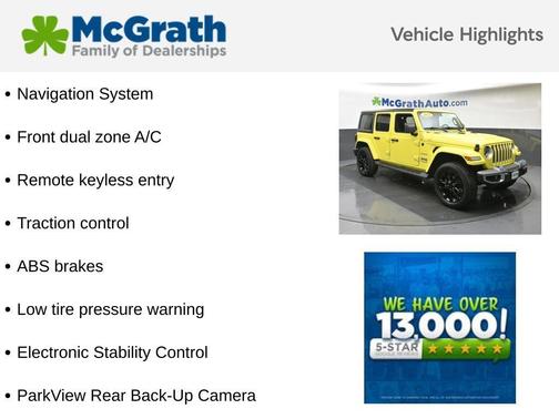 High Velocity Clearcoat 2022 Jeep Wrangler Unlimited 4xe Sahara
