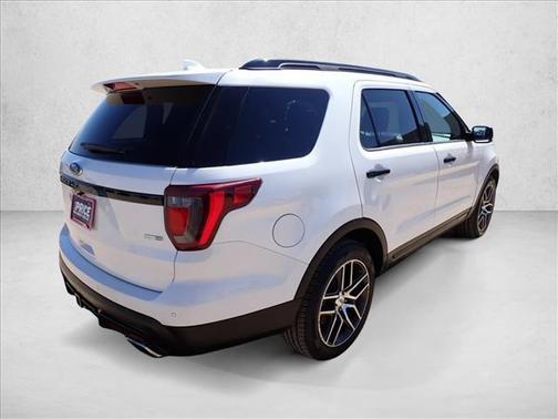 White Platinum Metallic Tri-Coat 2017 Ford Explorer sport