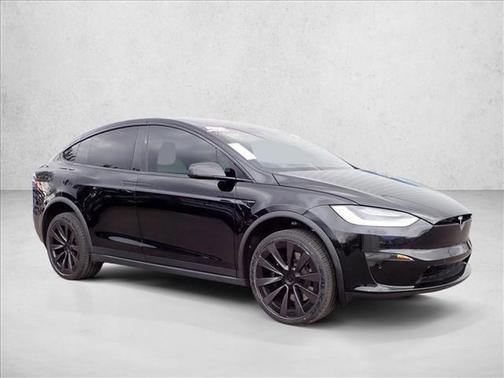 Solid Black 2022 Tesla Model X Plaid Tri Motor All-Wheel Drive