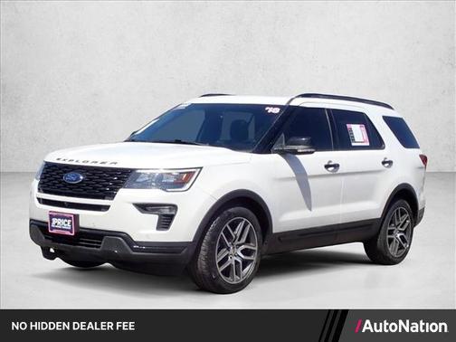 White Platinum Metallic Tri-Coat 2018 Ford Explorer Sport