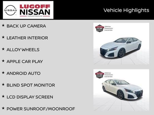 White 2023 Nissan Altima 2.0 SR