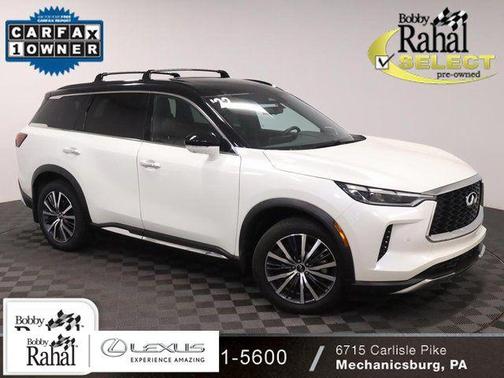 Majestic White/Black Obsidian 2022 INFINITI QX60 AUTOGRAPH