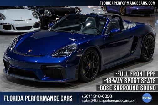 Gentian Blue Metallic 2020 Porsche 718 Spyder Spyder