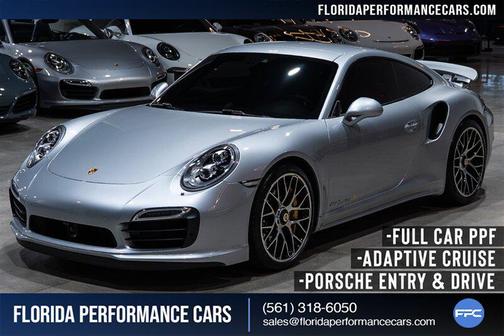 Rhodium Silver Metallic 2014 Porsche 911 Turbo S