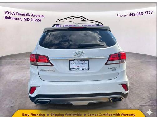 Monaco White 2017 Hyundai SANTA FE Limited Ultimate