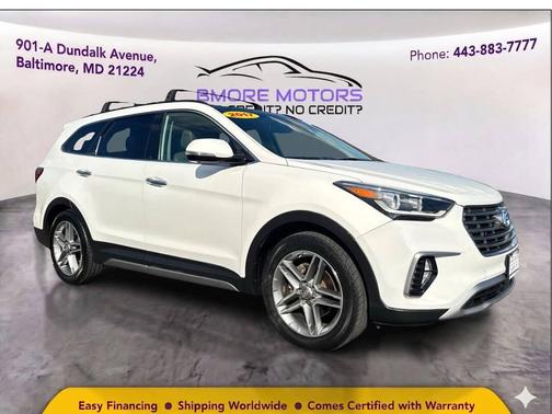 Monaco White 2017 Hyundai SANTA FE Limited Ultimate