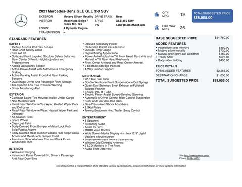 2021 Mercedes-Benz GLE 350 Base