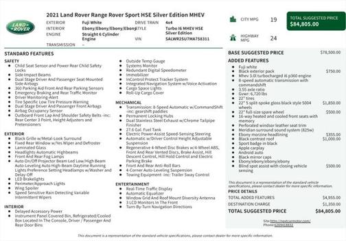 2021 Land Rover Range Rover Sport HSE Silver Edition