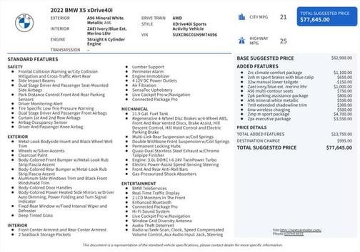 2022 BMW X5 xDrive40i