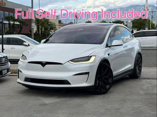 Pearl White Multi-Coat 2022 Tesla Model X Dual Motor All-Wheel Drive