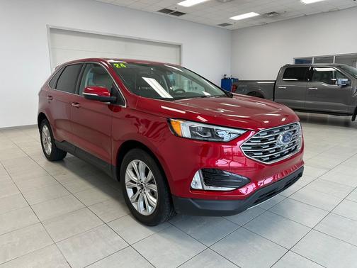Rapid Red Metallic Tinted Clearcoat 2024 Ford Edge Titanium