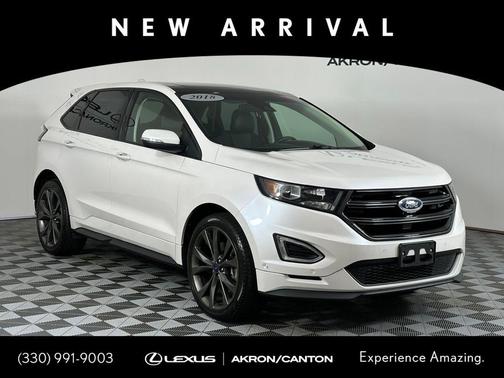 White Platinum Metallic Tri-Coat 2018 Ford Edge Sport