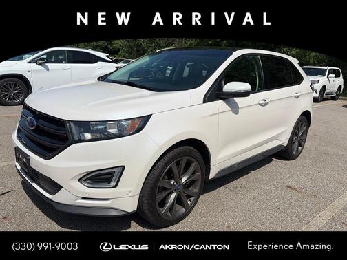 White Platinum Metallic Tri-Coat 2018 Ford Edge Sport