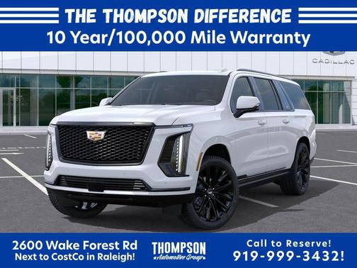 Vibrant White Tricoat 2026 Cadillac Escalade ESV Sport Platinum