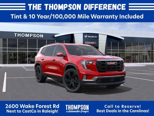 Volcanic Red Tintcoat 2025 GMC Acadia FWD Elevation