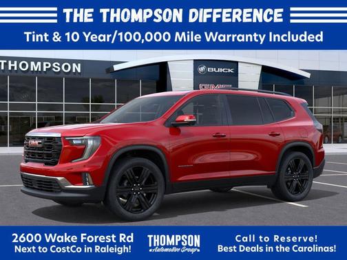 Volcanic Red Tintcoat 2025 GMC Acadia FWD Elevation
