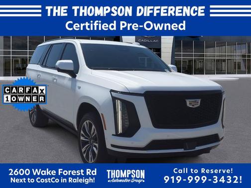 Crystal White Tricoat 2025 Cadillac Escalade Sport Platinum