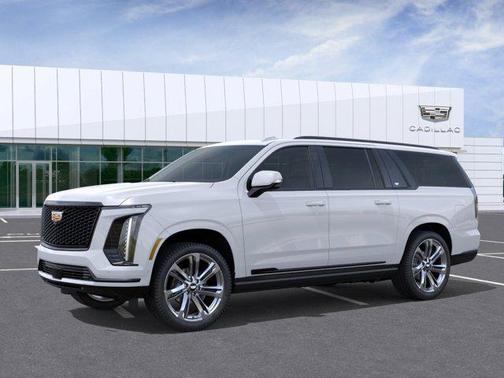 Vibrant White Tricoat 2026 Cadillac Escalade ESV Sport Platinum