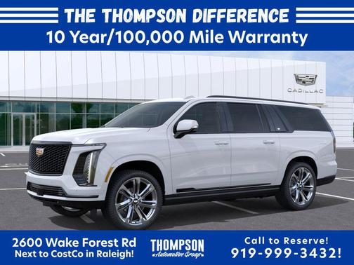 Vibrant White Tricoat 2026 Cadillac Escalade ESV Sport Platinum