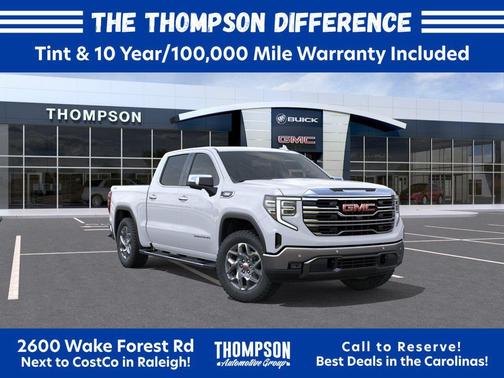 Glacier White Tricoat 2026 GMC Sierra 1500 SLT