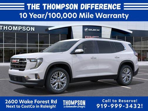 White Frost Tricoat 2025 GMC Acadia FWD Elevation