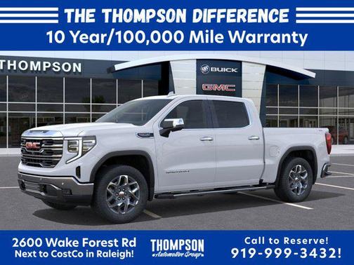 Glacier White Tricoat 2026 GMC Sierra 1500 SLT
