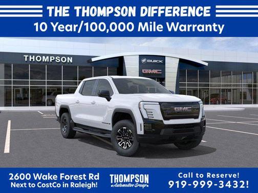 Summit White 2026 GMC Sierra EV Standard Range Elevation