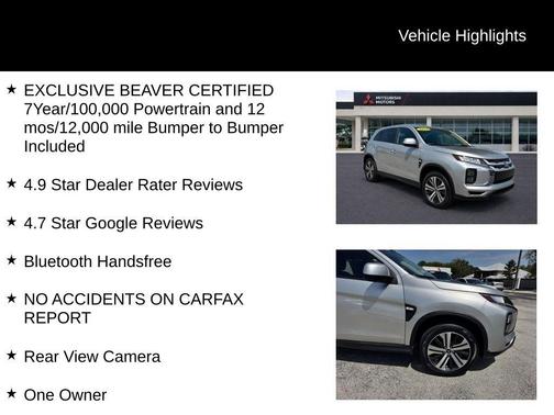 Alloy Silver Metallic 2023 Mitsubishi Outlander Sport 2.0 ES