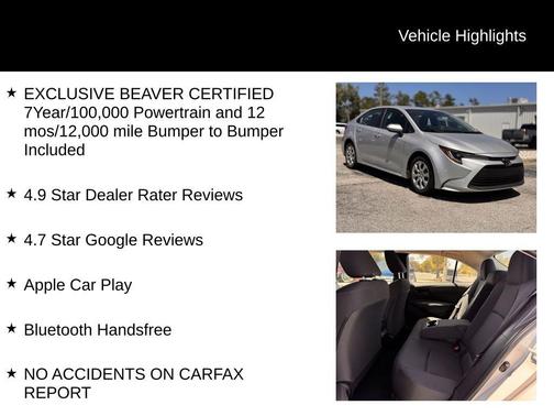 Classic Silver Metallic 2024 Toyota Corolla LE