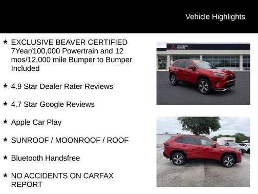 Red 2021 Toyota RAV4 Prime SE