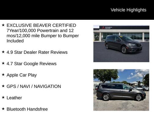 Granite Crystal Clearcoat Metallic 2021 Chrysler Pacifica Hybrid Touring L