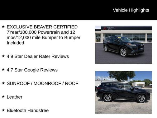 Midnight Black Metallic 2022 Toyota Highlander Hybrid Limited