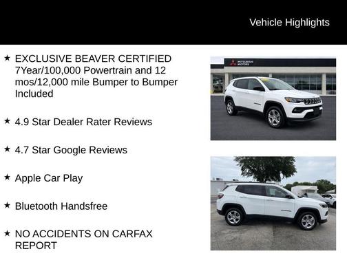 Bright White Clearcoat 2024 Jeep Compass Latitude