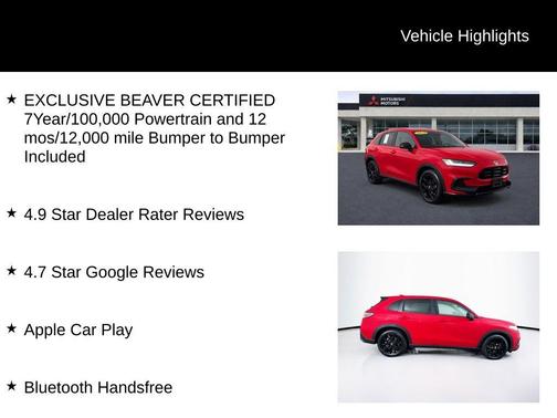 Milano Red 2024 Honda HR-V Sport