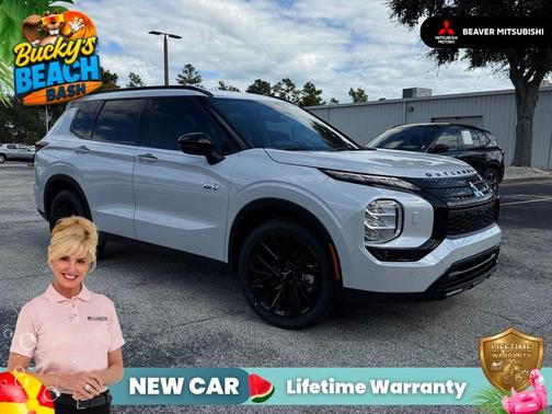 White Diamond 2025 Mitsubishi Outlander PHEV SEL Black Edition