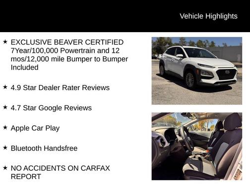 Lunar White 2021 Hyundai KONA SEL