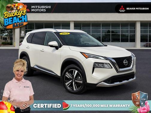 Pearl White Tri-Coat 2021 Nissan Rogue Platinum