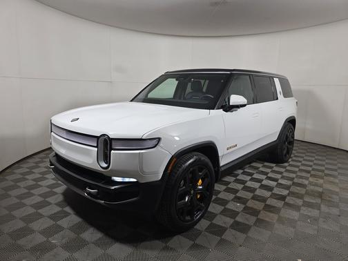 Glacier White 2024 Rivian R1S Adventure Quad Motor Large Pack