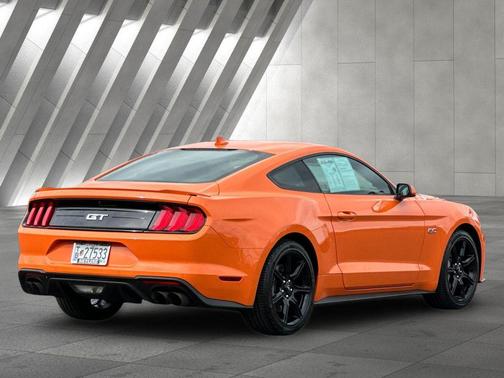 Orange 2021 Ford Mustang GT Premium